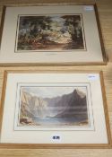 Attributed to George Fennel-Robson (1788-1833), A Highland Loch (Agnews label verso) and another