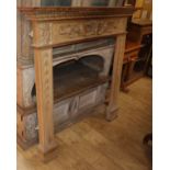 A George III style carved pine chimney piece Aperture H.100cm, W.83cm