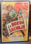 A vintage Arcentinian film poster "The Savage Horde"