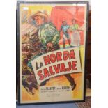 A vintage Arcentinian film poster "The Savage Horde"