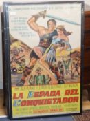 A vintage Arcentinian film poster "The Sword of the Conquerer"
