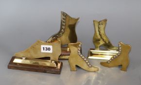 Five trench art shoes