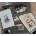 A collection of family ephemera, mainly comprising photographic portraits and miscellaneous