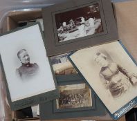 A collection of family ephemera, mainly comprising photographic portraits and miscellaneous