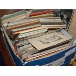 A postcard album and a collection of loose postcards and travel cards