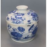 A 19th century Chinese blue and white bowl and cover height 22cm