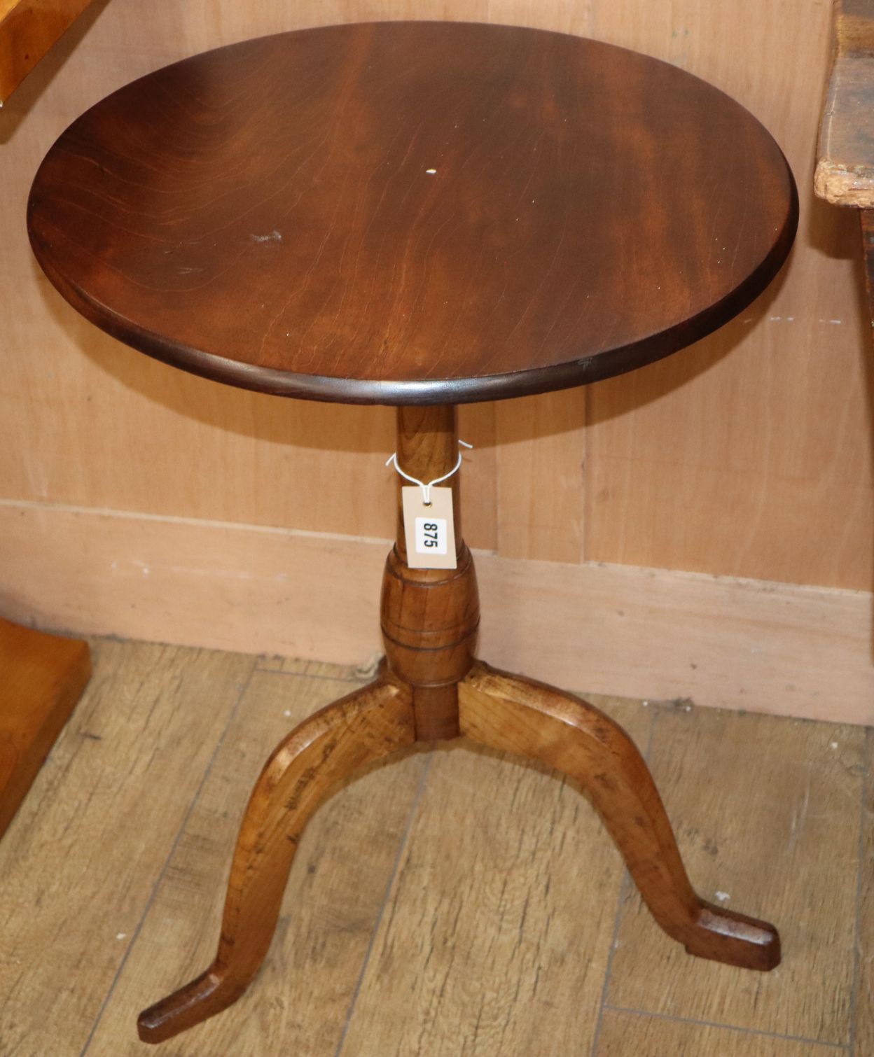 A George III tripod wine table Diam. 48cm