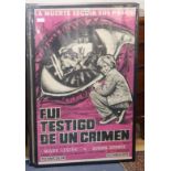 A vintage Arcentinian film poster "Witness to the Crime"