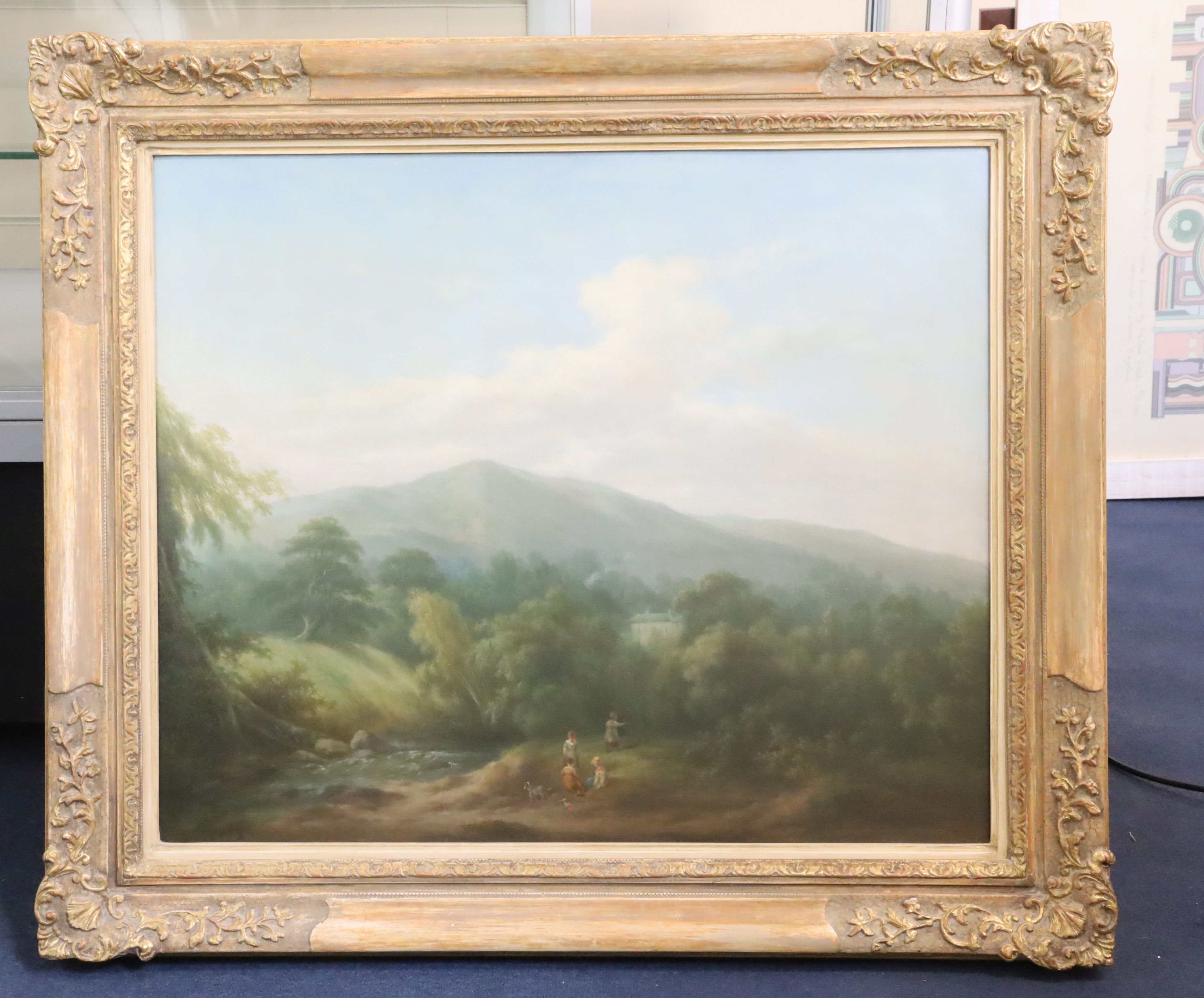 19th century English Schooloil on canvasChildren at play in an extensive landscape24.25 x 29.25in. - Image 2 of 3
