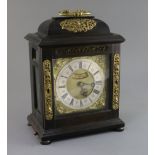 Francis Tantum of Loscoe, Derbyshire. A 17th century ebonised quarter repeating bracket clock,