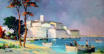 § Cecil Rochfort D'Oyly John (1906-1993)oil on canvasCap D'Antibes, Near Nicesigned16 x 30in.