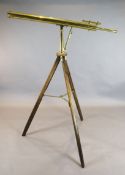 D.Adam, Fleet Street, London - Optician to His Majesty. A Victorian lacquered brass telescope,