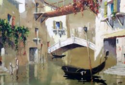 § Cecil Rochfort D'Oyly John (1906-1993)oil on canvasVenetian canal scenesigned17 x 25in.