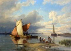 Pieter Cornelis Dommersen (1834-1908)pair of oils on panelUnloading the Catch & Approaching a
