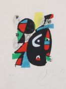 § Joan Miro (1893-1983)colour lithograph on torn hand laid paper'Melodie Acide'signed in pencil