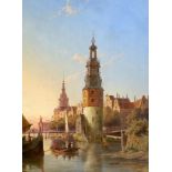Pieter Cornelis Dommersen (1834-1908)oil on panelMontelbaan's Tower, Amsterdamsigned and dated