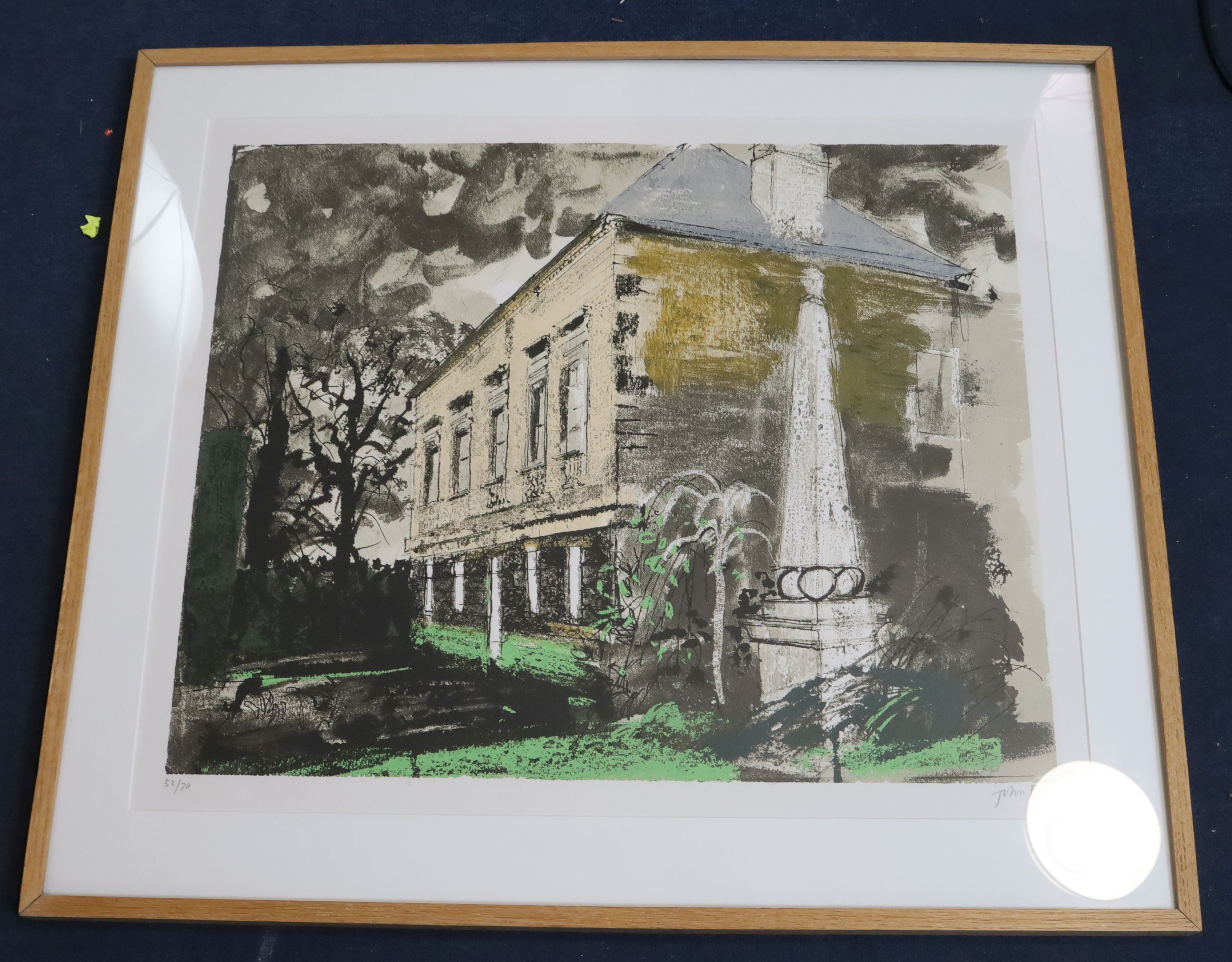 § John Piper (1903-1992)lithograph'St Helen Hall' (L325)signed in pencil, 52/7025 x 29.5in. - Image 2 of 2