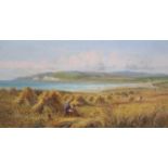 Alfred Augustus Glendening (1861-1907)oil on canvasHarvesters on the Isle of Wightinitialled and