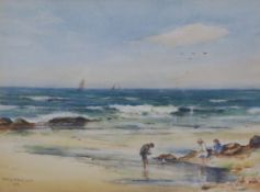 David West (1868-1936)watercolourChildren on the seashoresigned and dated 190911 x 13.75in.