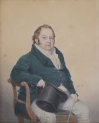 William Delacour (19th century)set of four pencil and watercolour drawingsPortraits of George Wilson