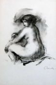 Pierre-Auguste Renoir (1841-1919)lithograph'Etude de Femme nue, assise' from L’Album des douze