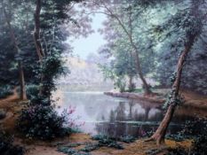 § Rene Charles Edmond His (1877-1960)oil on canvas'Placid Waters'signed31 x 23in.