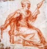 Attributed to Jacopo da Empoli (1554-1640)sanguine chalkClothoMatthiesen Ltd label verso5 x 4.75in.