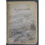 Ernest H Shackleton, two signed books with pencil sketches of polar bears