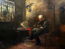 Herbert John Finn (1861-1942)oil on canvasThe Fiddling Cobblersigned27.25 x 35.25in.