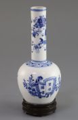 PLEASE NOTE Republic period NOT Kangxi, A Chinese blue and white bottle vase,