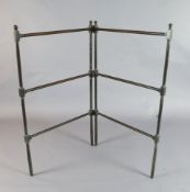 An early 19th century mahogany folding towel airer, W.2ft 2in. H.3ft 7in.