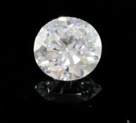 An unmounted round brilliant cut diamond, weighing approximately 1.05cts.