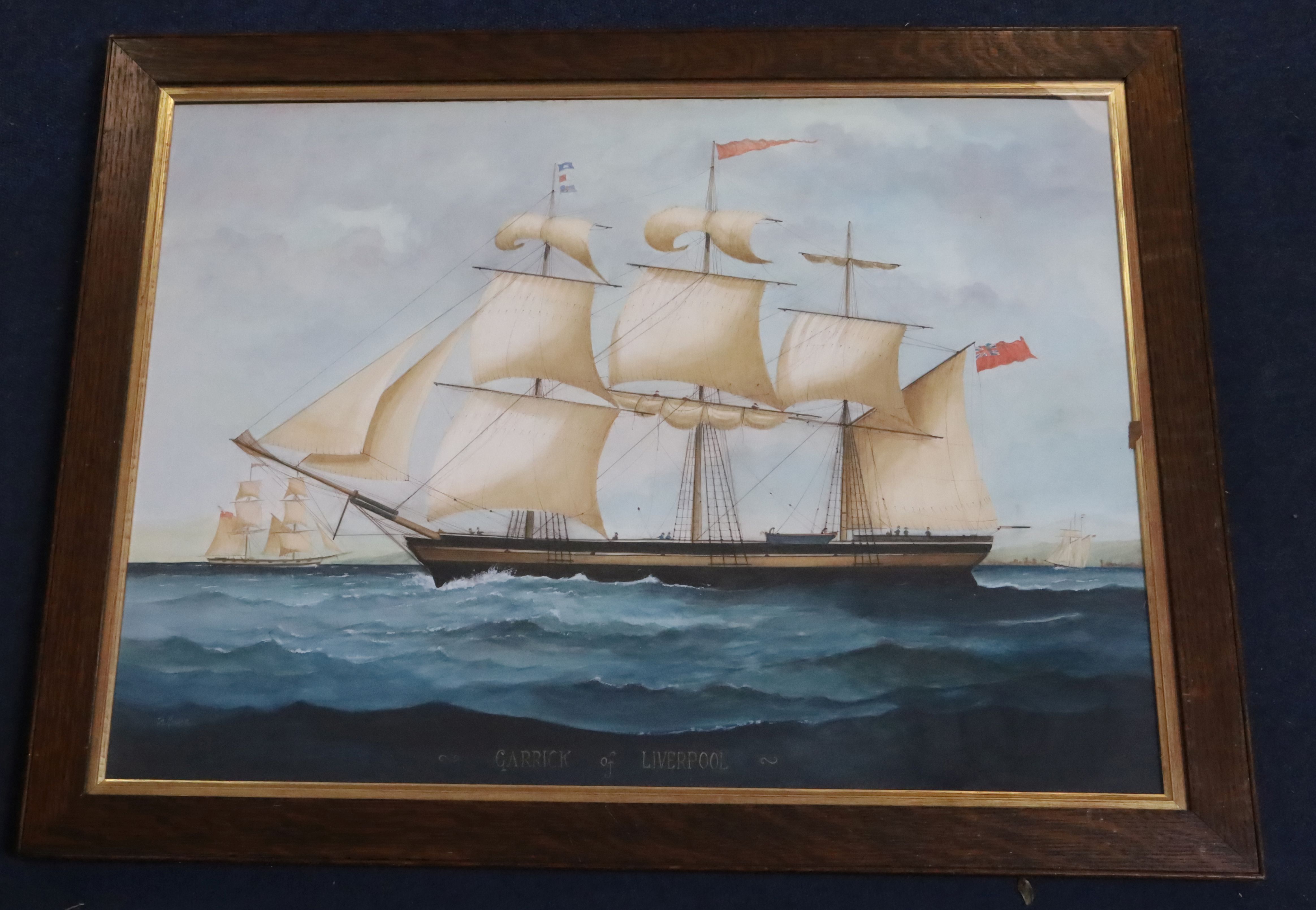 T.M. Morganwatercolour and bodycolourThe 'Garrick of Liverpool'signed20 x 27.75in. - Image 2 of 2
