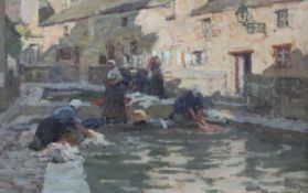 Terrick Williams (1860-1936)oil on canvas'A Washing Place, Brittany'signed and inscribed verso10.5 x