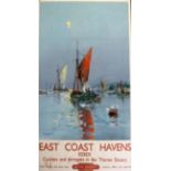 Frank Henry Mason (1875-1965)lithographic colour posterEast Coast Havens, Essex Railway Executive