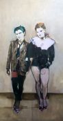 § Norman Kirkham R.G.I. (Scottish b.1936)oil on canvas'Punk Rockers'signed and dated '8078 x 42in.
