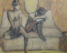 § Sir Robin Philipson RA PRSA (1916-1992)oil on canvasTwo female nudes restingsigned15.5 x 19.5in.