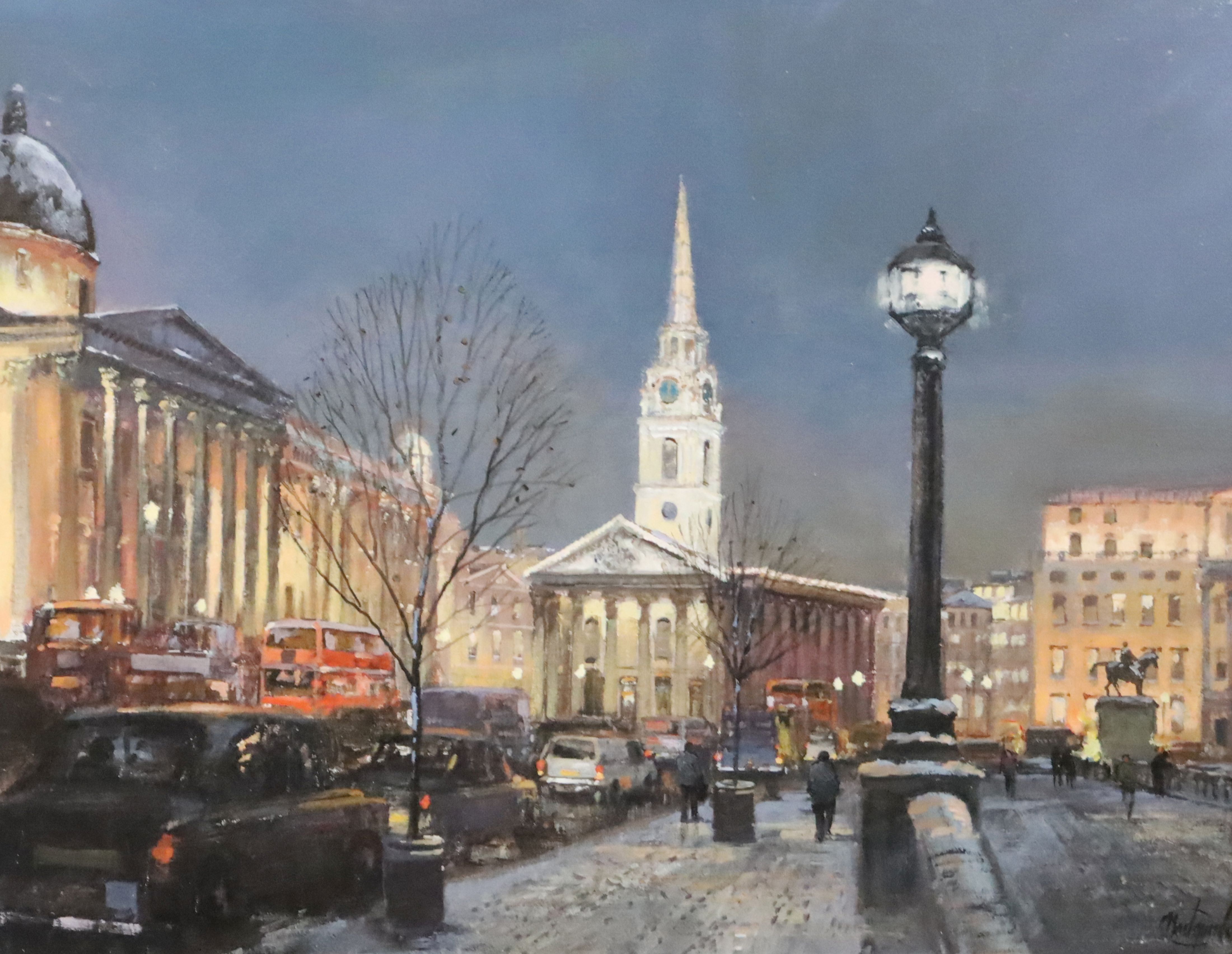 § Clive Madgwick (1934-2005)oil on canvasNorth side of Trafalgar Square, with St. Martin in the