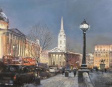 § Clive Madgwick (1934-2005)oil on canvasNorth side of Trafalgar Square, with St. Martin in the