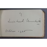 An album of famous people's signatures, c.1934-6, compiled by Lieut. Colonel Alexander Elder