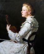 [Susan] Isabel Dacre (1844-1933)oil on canvas'A Young Violinist'signed and dated 190432 x 26in.