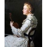 [Susan] Isabel Dacre (1844-1933)oil on canvas'A Young Violinist'signed and dated 190432 x 26in.