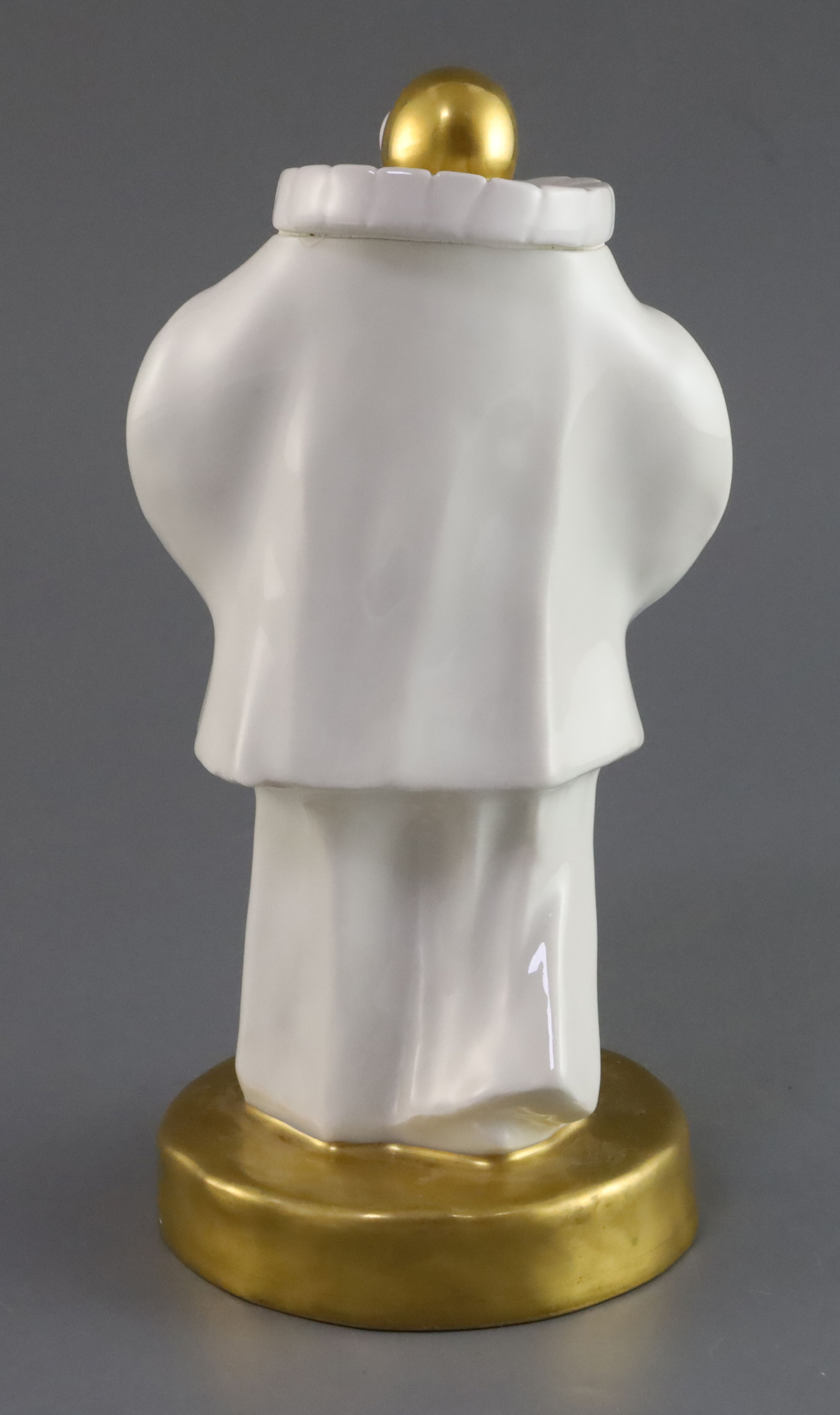 A Theodore Haviland Art Deco figure of Pierrot, modelled by Edouard Marcel Sandoz (1881–1971) in - Image 2 of 3