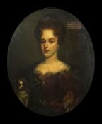Early 18th Century English Schooloil on canvasPortrait of Anne Butler (b.1695) inscribed 'Anne. D:of