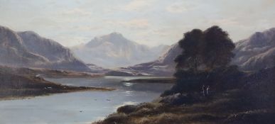 Charles Leslie (1835-1886)pair of oils on canvasPlas Gwynant and Moel Siabod, N. Wales,signed and