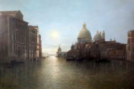 After Alfred Pollentine (Exh. 1861-1880)oil on canvasGrand Canal, Venice, under moonlightbears
