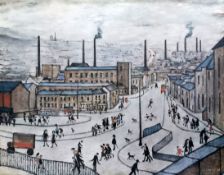 § Laurence Stephen Lowry RA (1887-1976)limited edition print'Huddersfield'signed and blind-