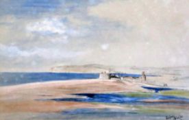 Edward Lear (1812-1888)pencil, ink and watercolour Seaford, looking towards Newhaven