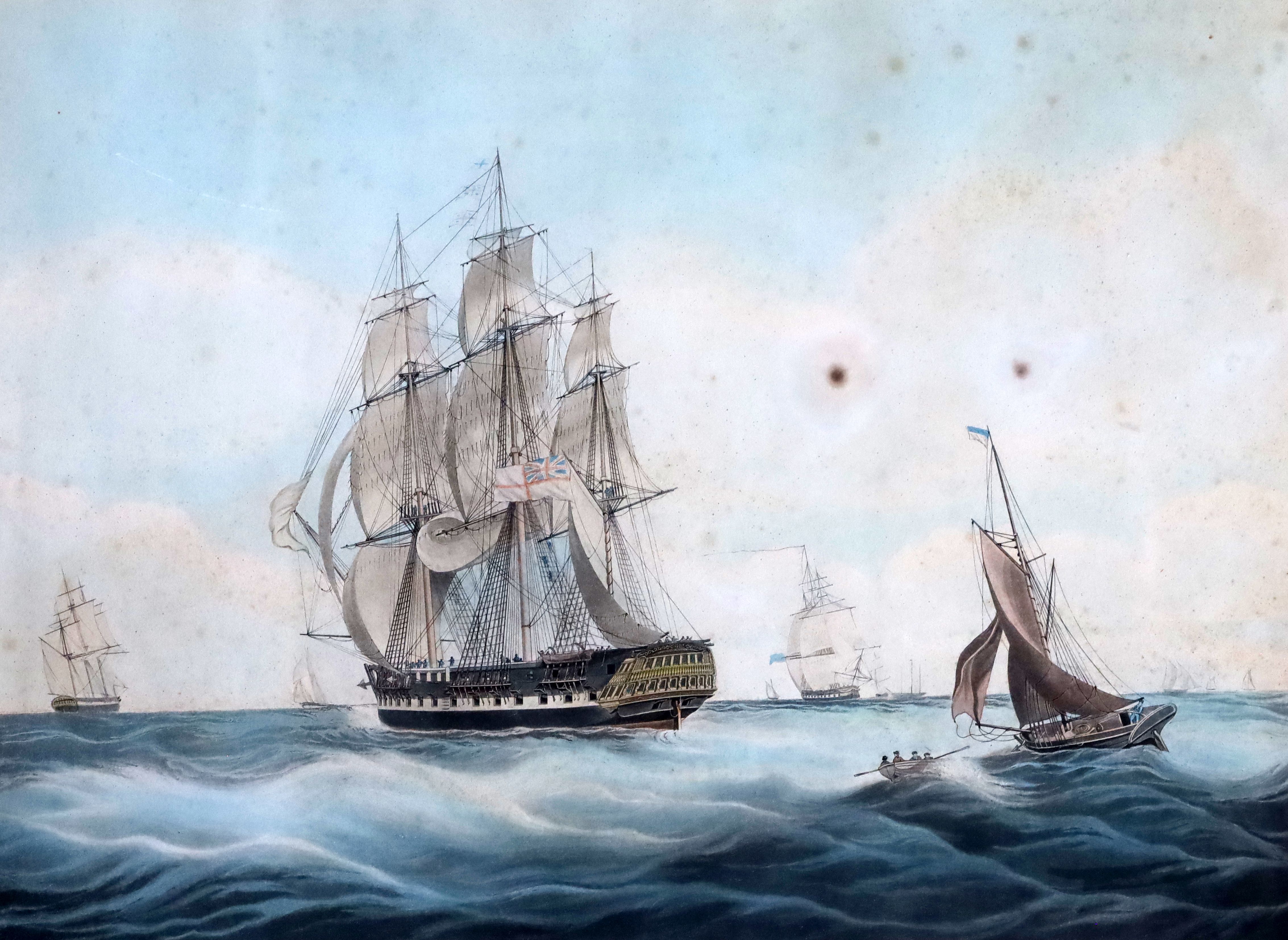 Rosenburg after Hugginscoloured aquatintH.C.S Macqueen off the Start, 26th Jan. 183215.75 x 20.5in.