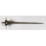 A 17th/18th century Spanish colonial cup-hilted rapier, 34.75in.